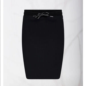 4funkyflavours black stretch slim drawstring skirt